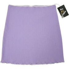 Art Class Girls Lavender Purple Ribbed Mini Skirt Lettuce Hem Size L 10/12