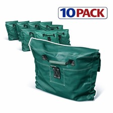Sand Bag Covers Heavy Duty Vinyl 50lb Cap for Tents  Inflatable Dark Green 10pk