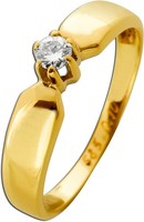 SolitäRring Gold 585 14K Brillant 0.10Ct Verlobungsring