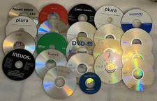 Mixed Lot of 22 Discs CD-R,  DVD-R Software Discs etc.