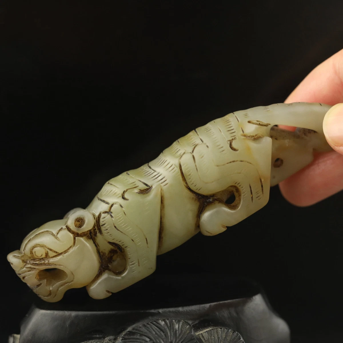 中国 玉石白玉彫刻 猿鳥彫 根付 置物 V R6008E 2026年最新Yahoo