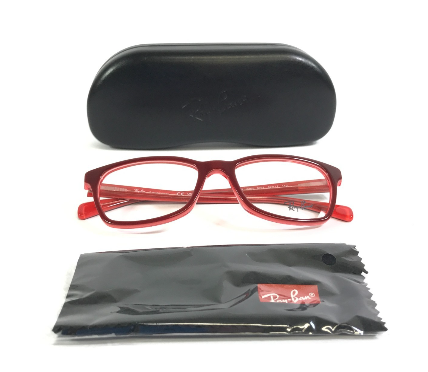 Ray-Ban Eyeglasses Frames RB5362 5777 Polished Red Cat Eye Full Rim 52-17-140