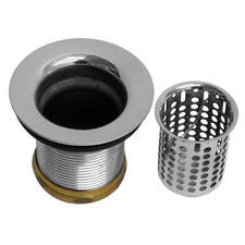 2-1/4 In. Junior Basket Style Bar Sink Strainer in Polished Chrome