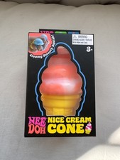 ORANGE NeeDoh NICE CREAM CONE Ice Cream Squishy Toy 2026 NEE DOH Stress Ball NEW