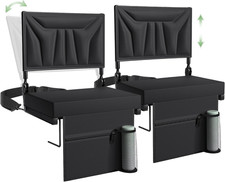 Stadium Seats with Back Support and Cushion, Portable Bleacher Seats, Folding Bl