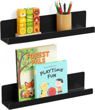 2 Pack Magnetic Book Shelf for Whiteboard, 12 Inch Reusable Acrylic Magnetic She
