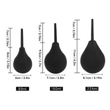  Black 160ml Enema Bulb Kit Silicone Douche Bulb With Single Use Hose Women US