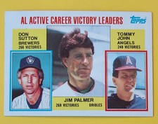 1984 TOPPS Baseball Card 715 JIM PALMER DON SUTTON TOMMY JOHN - VICTORY LEADERS