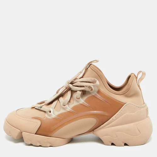 Baskets Dior beige néoprène et caoutchouc D Connect pointure 38,5