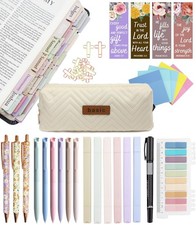 PartyGalore Bible Study Supplies Journaling Kit with Tabs and standard, Boho