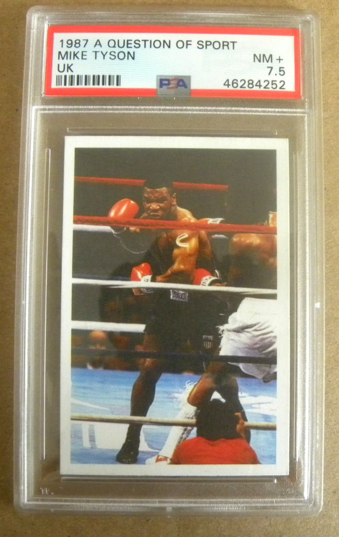 1987 A Question of Sport UK MIKE TYSON Rookie Card PSA Graded 7.5 46284252 qq view 1