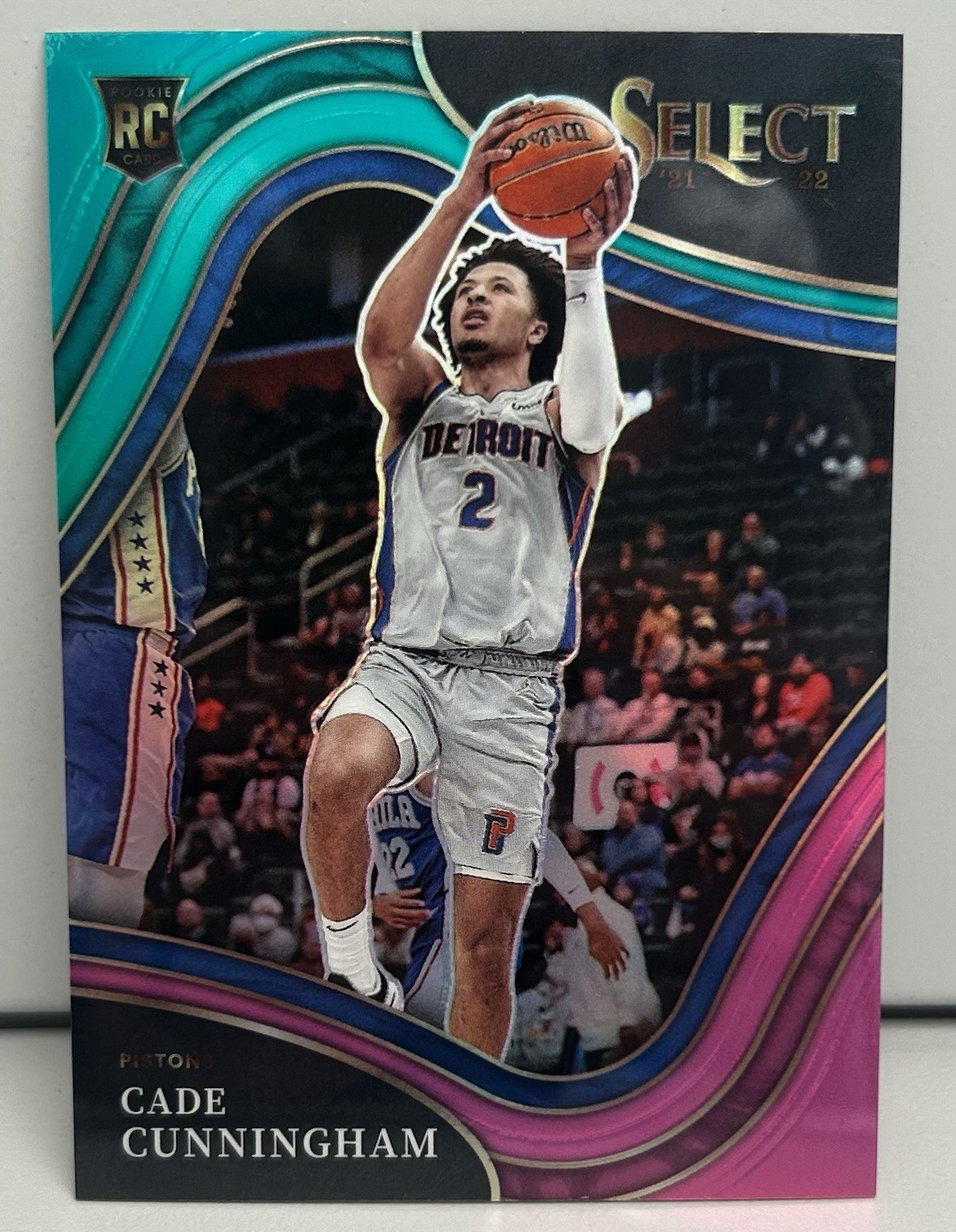 2021-22 Select - Cade Cunningham #288 Courtside Teal White Pink - 4/49 - Rookie
