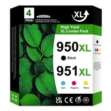 950XL 951XL Ink 4 Pack BK C M Y For HP OfficeJet Pro 8600 8610 Printers