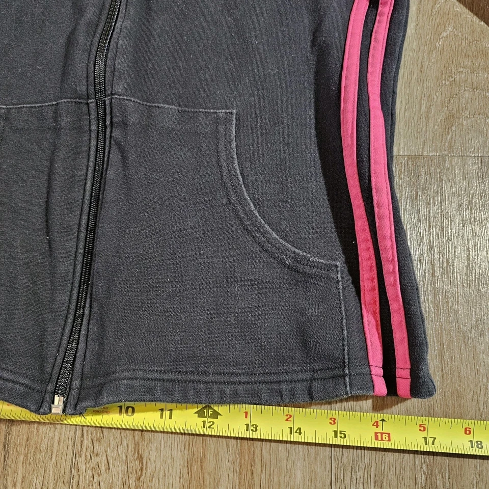 G.W. Sudadera con Capucha Deportiva Mujer Mediana Negra Rosa Cremallera Completa Ligera Foto 4 de 4