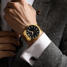 Mens Watch Business Quartz Stainless Steel Band Luxury Dress Wristwatch