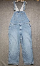 OshKosh B’Gosh Overalls Mens 44x31 Denim Cotton Blue Distressed Work Wear
