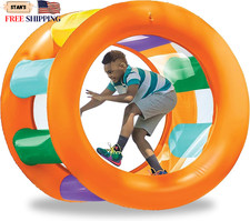 Roll with It 2.0 Giant Inflatable Rainbow Land Roller with Mesh Interior for Ac