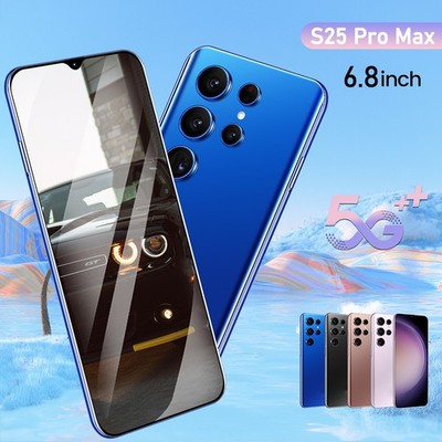 Neu S25 Pro Max 5G Entsperrte Smartphone Android 13 Dual SIM Ohne Vertrag Handy