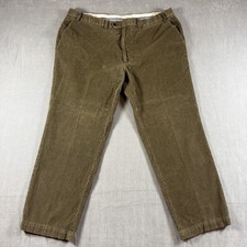 VTG Lauren Ralph Lauren Corduroy Flat Front Pants Men's 40x30 Olive Brown Casual
