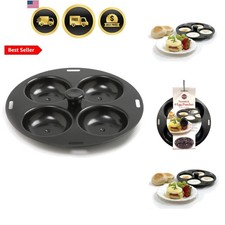 Nonstick 4-Egg Poacher, 8.5 inch, Black