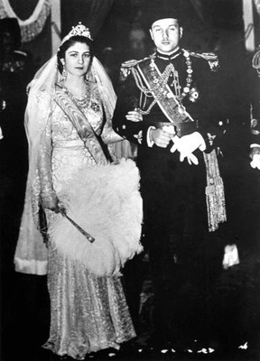 The marriage of King FAROUK 1st of Egypt Farida ZULFIKAR queen of - Old Photo