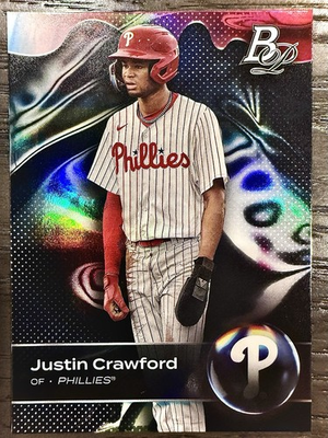 #ad 2023 Bowman Platinum #TOP 5 Justin Crawford Top Prospects Philadelphia Phillies $1.50