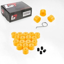 20x Felgen Radschrauben Sechskant Kappen Set 17 mm gelb für AUDI A1 A3 A5 A7 