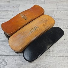 Vintage Shoe Shine Brushes Wood  Horse Hair Lot of 3 Empire Pro-phy-lac-tic