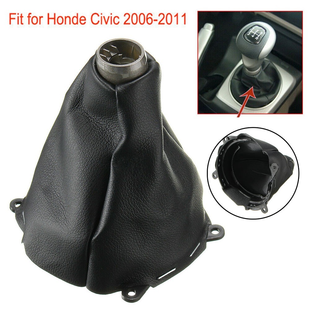 PU Leather Boot Cover Shift Shifter Parts Soft Tool Accessories Black Car