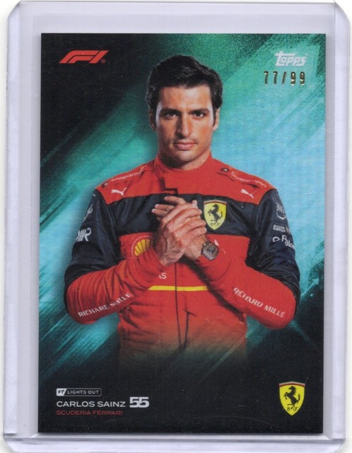 2022-23 Topps F1 Lights Out - Carlos Sainz Teal /99
