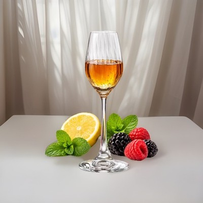 Bohemia Crystal 6er Set Likörgläser 60ml+1 Flasche Mileys Himbeer Wild Berry Gin