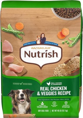 Nutrish Rachael Ray Adult Dry Dog Food Real Chicken & Veggies Recipe, 40 lb. Bag