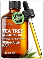 Gya Labs Tea Tree Essential Oil for Skin Face  Toenails 4 fl oz EXP 7/30