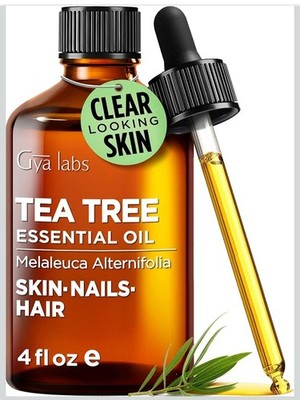 Gya Labs Tea Tree Essential Oil for Skin Face & Toenails 4 fl oz EXP 7/30