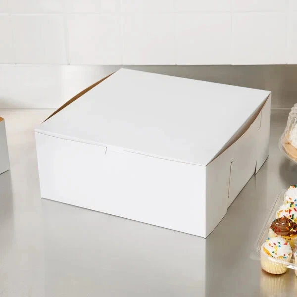 Caja blanca para pasteles/panadería 12" x 12" x 5" 60 cajas Foto 3 de 4