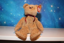 Ty Beanie Baby Curly Bear 12 April 1996 with Tag. Boxed & Gift-ready