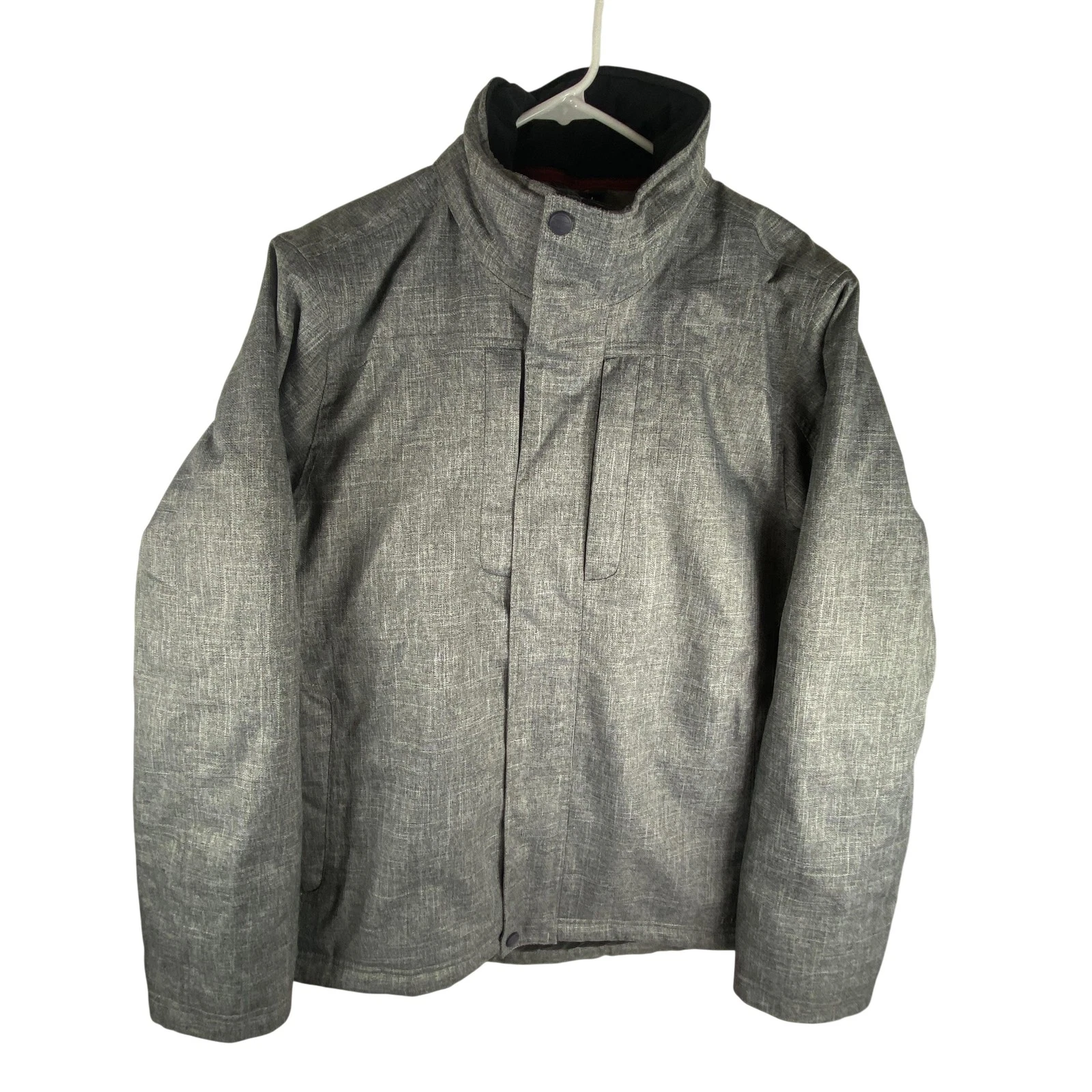 L.L.Bean Jacket Mens Medium Gray Thinsulate Insulated Softshell Parka Winter