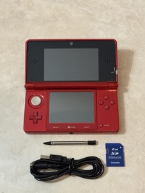 Nintendo 3DS Console Red Edition With Charger US SELLER Very Good