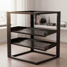 Vented 1U Server Rack Shelf - 2PCS, Ideal for Organizing 19" Network Equipment