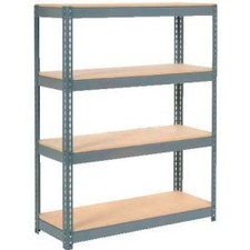 Industrial 4 Shelf Standard Duty Boltless Shelving Starter 48""Wx24""Dx60""H
