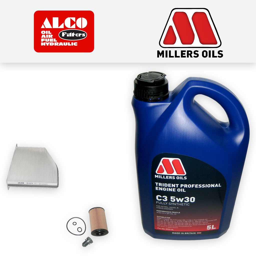 SERVICE KIT for SEAT ALTEA 5P 1.6 TDI OIL CABIN FILTERS +C3 OIL (2009-2015)