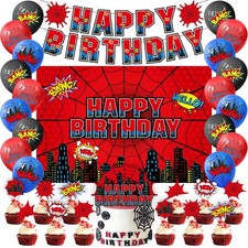 Spider Web Birthday Party Supplies, Spider Theme Party Decorations Including ...