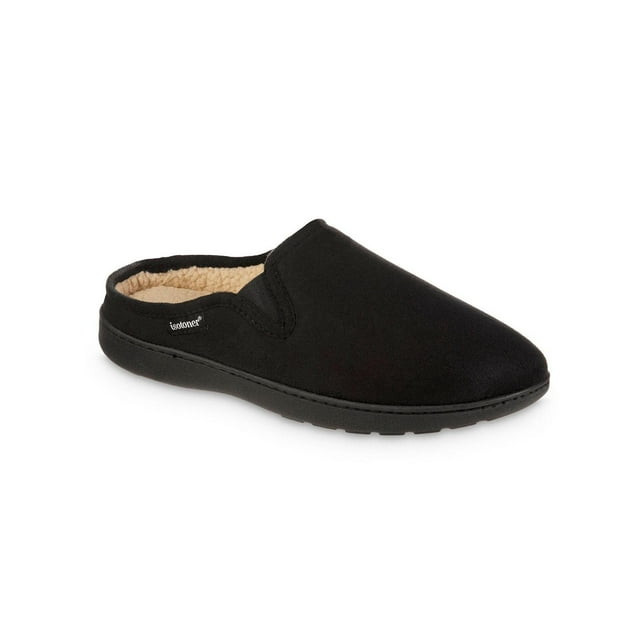 Isotoner Mens Microsuede Hoodback Slipper - Black-Size 11-12 4290₽