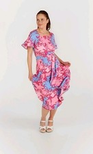QVC Ruth Langsford Women's Square Neck Dress Pink Floral Size 16 RRP £64.50