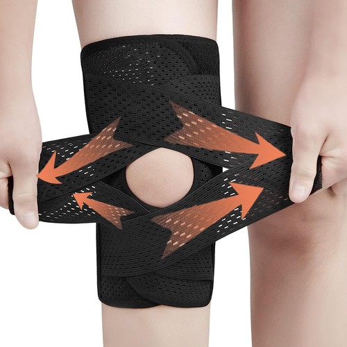 Sport Knee Brace Compression Sleeve Support Meniscus Joint Pain Arthritis Relief - Picture 10 of 11