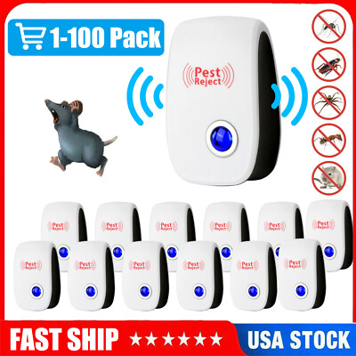 Electronic Pest Reject Control Ultrasonic Repeller Home Bug Rat Spider Roaches