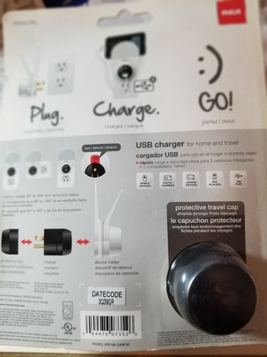 Prise RCA Charge GO ! Chargeur USB 2 Ports 2.1 Amp Neuf !! - Photo 2 sur 2