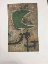 Joan Miro Lithograph off set cm 56x76 signature on plate certificate