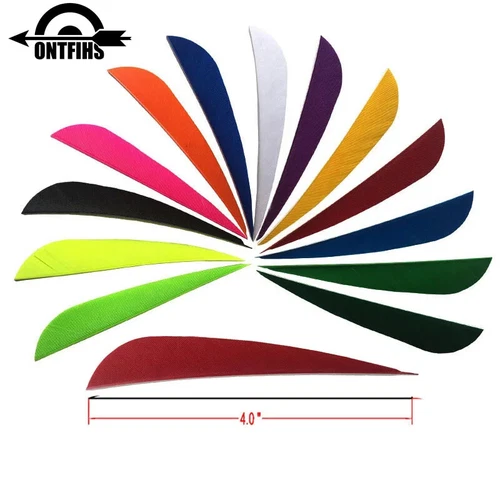 100PCS 4 Inch Parabolic Arrow Fletching Feathers Fletches RW LW