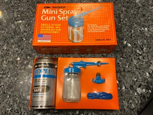 Badger Professional # 250 Airbrush Set in Box Air Brush Mini Spray Gun